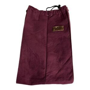 Water Wine Two  Bottle Carrier Bag Vintage Merlot Red Burgundy Color Suede Feel